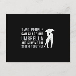 Postal Lluvia de lluvia en paraguas regalo de lluvia en n