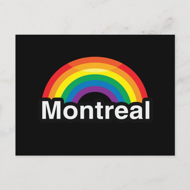 POSTAL LLUVIA DE ORGULLO LGBT MONTREAL (Anverso)