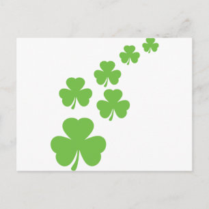 Postal lluvia verde de shamrock