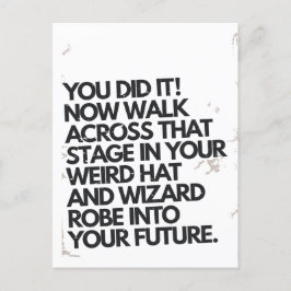 Postal Lo Hiciste Extraño Gorra y Graduación Gradual Robe