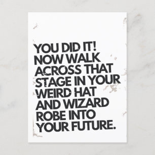 Postal Lo Hiciste Extraño Gorra y Graduación Gradual Robe