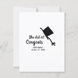 Postal Lo hizo, felicitaciones graduación agregar nombre 