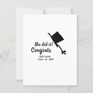 Postal Lo hizo felicitaciones graduación agregar nombre d