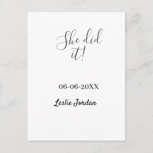 Postal Lo hizo promoción de 20XX nombre simple 
