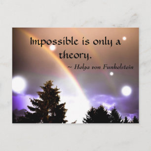Postal Lo imposible es solo una teoría Motivación Inspira