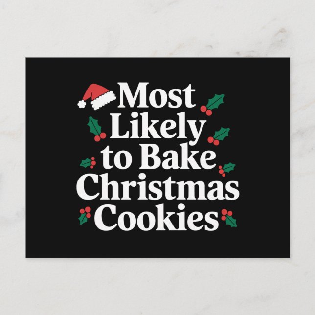 Postal Lo Más Probable Es Que Los Navidades De Bake Cooki (Anverso)