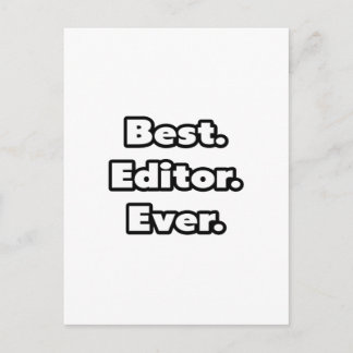 Postal Lo mejor. Editor. Nunca.
