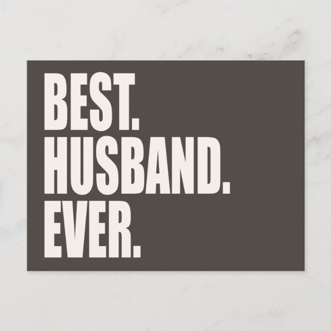 Postal Lo mejor. Esposo. Nunca. (Anverso)