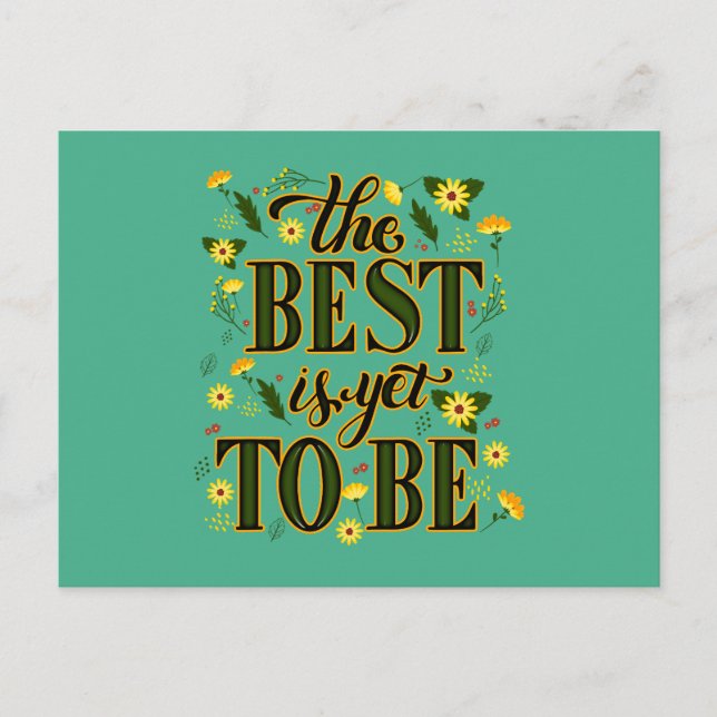 Postal Lo Mejor Está Por Llegar Motivacional Inspirador  (Anverso)