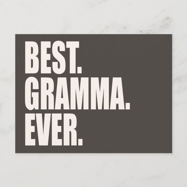 Postal Lo mejor. Gramma. Nunca. (Anverso)
