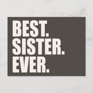 Postal Lo mejor. Hermana. Nunca.