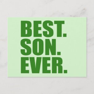 Postal Lo mejor. Hijo. Nunca. (verde)