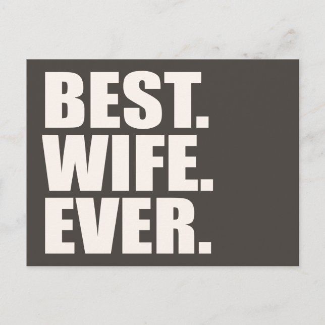 Postal Lo mejor. Mujer. Nunca. (Anverso)