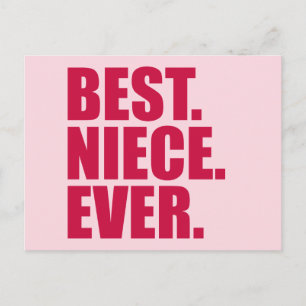 Postal Lo mejor. Niece. Nunca. (Rosa)