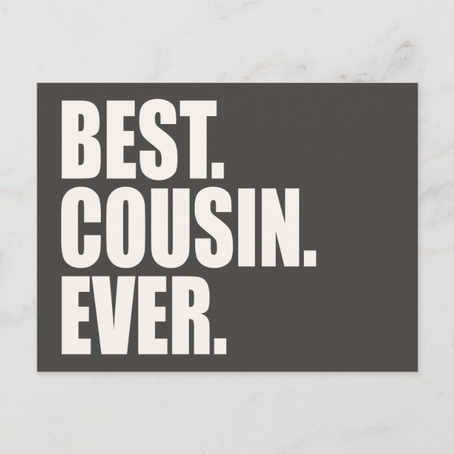 Postal Lo mejor. Primo. Nunca. (Anverso)