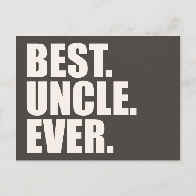 Postal Lo mejor. Tío. Nunca. (Anverso)