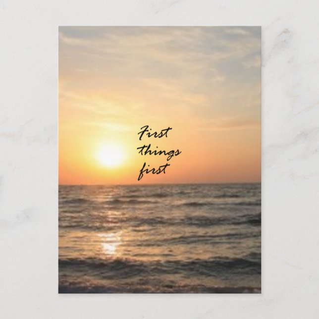 Postal Lo primero (Anverso)