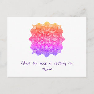 Postal Lo que buscas es buscarte.