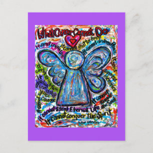 Postal Lo que el cáncer no puede hacer poema Angel Art Po