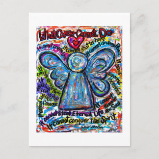 Postal Lo que el cáncer no puede hacer poema Angel Art Po