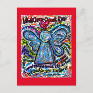 Postal Lo que el cáncer no puede hacer poema Angel Art Po
