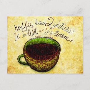 Postal Lo que mi café me dice - Café dos virtudes