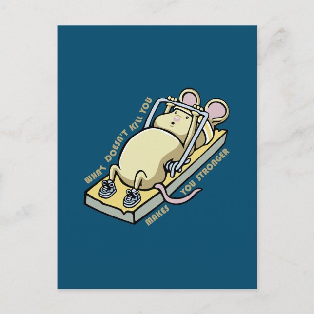 Postal Lo que no te mata te hace más fuerte (Anverso)