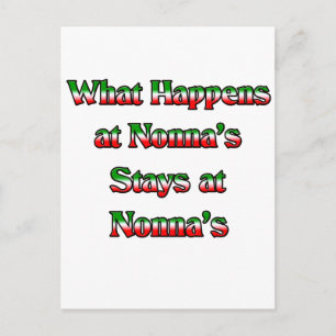 Postal Lo que pasa en Nonna's, se queda en Nonna's