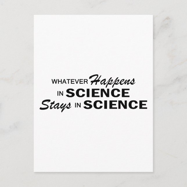 Postal Lo que pase - Ciencia (Anverso)