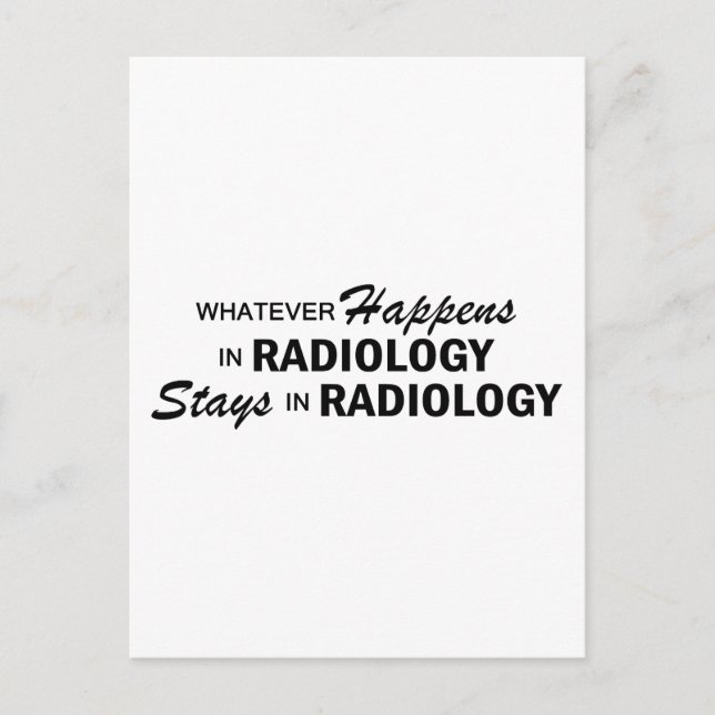 Postal Lo que pase - Radiología (Anverso)