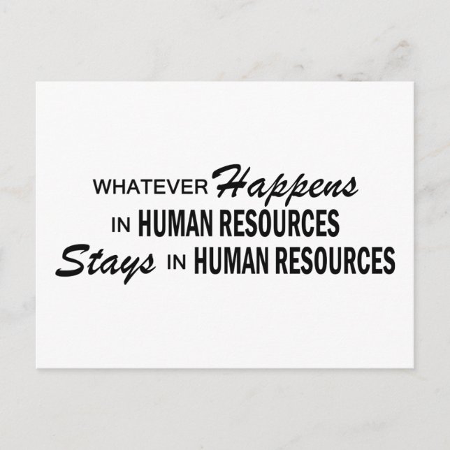 Postal Lo que pase - Recursos humanos (Anverso)