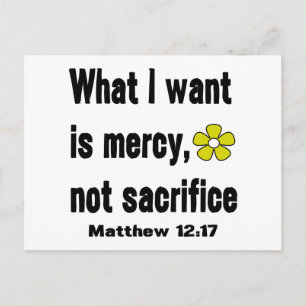 Postal Lo que quiero es misericordia, no sacrificio