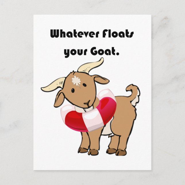 Postal Lo que sea que flote tu Personalizado del Preserva (Anverso)