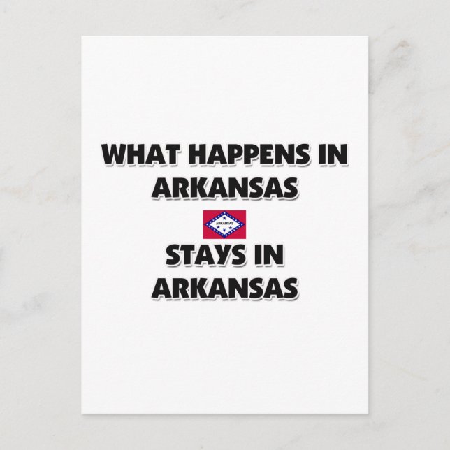 Postal Lo Que Sucede En ARKANSAS Permanece Ahí (Anverso)