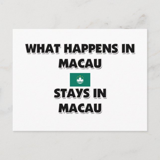 Postal Lo Que Sucede En MACAU Sigue Ahí (Anverso)