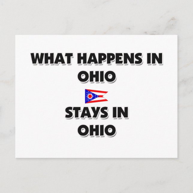 Postal Lo Que Sucede En OHIO Se Queda Ahí (Anverso)