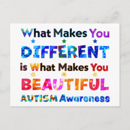 Postal Lo que te hace diferente es hermoso