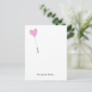 Postal Lo Sentimos por Tu Pérdida - Dulce Globo Rosa de C