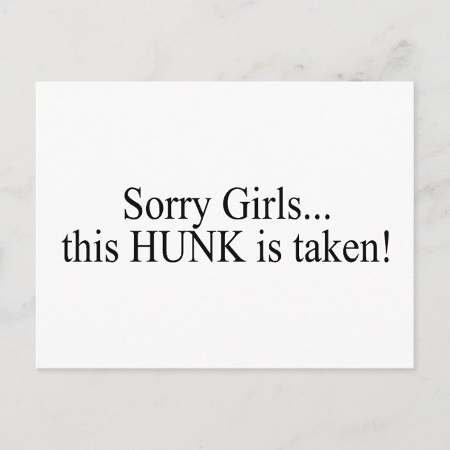 Postal Lo Siento Chicas. (Anverso)