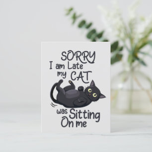 Postal Lo siento, estoy atrasado - Reglas para Gatos!