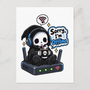 Postal Lo siento, estoy desconectado humor de gamer intro
