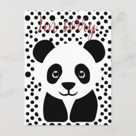 Postal Lo siento Panda Personalizado