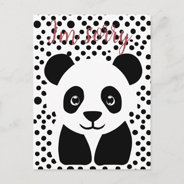 Postal Lo siento Panda Personalizado (Anverso)
