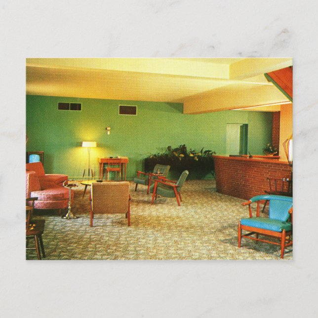 Postal Lobby Retro Motel, Atenas, GA Vintage (Anverso)