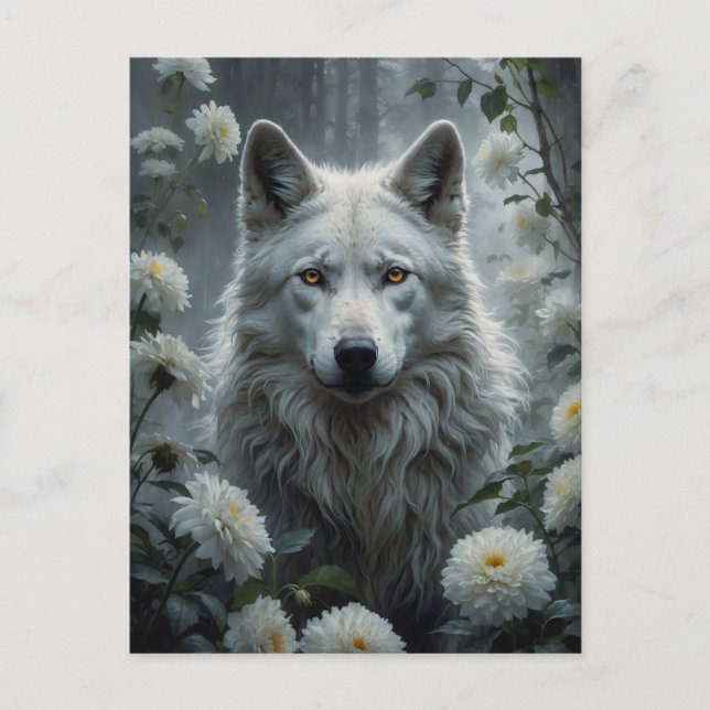 Postal Lobo Blanco (Anverso)
