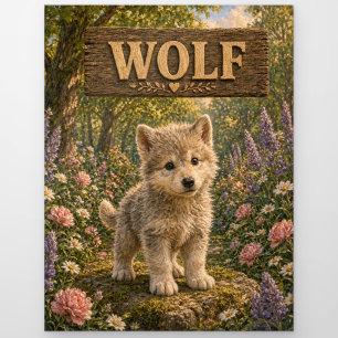 Postal Lobo Cachorro Cuaderno Infantil Animal