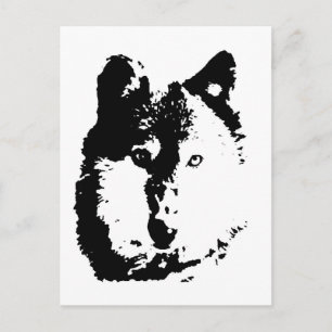 Postal Lobo de arte pop