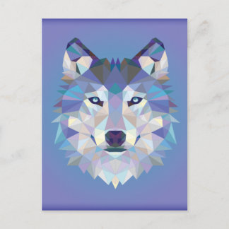 Postal Lobo geométrico.