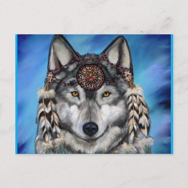 POSTAL LOBO GRIS (Anverso)