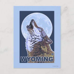 Postal Lobo gris HowlingWyoming